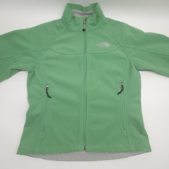 North Face Jacket Women S Green Full Zip Soft Shell Fleece Lined Winter Gorpcore - Picture 3 of 11
